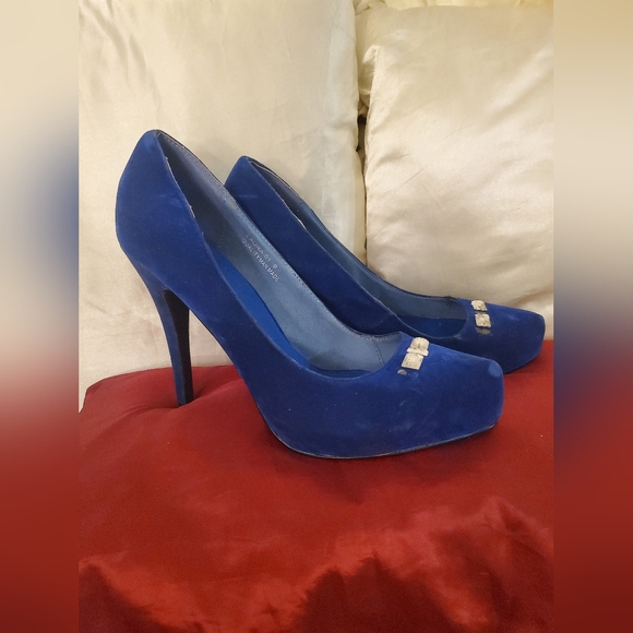 Shiekh Blue Pump Stiletto Heel 9 M - Picture 2 of 8